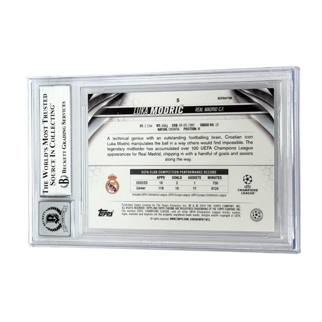 Luka Modric Signed 2023-24 Topps Chrome UCC Refractors #5 – BGS 10